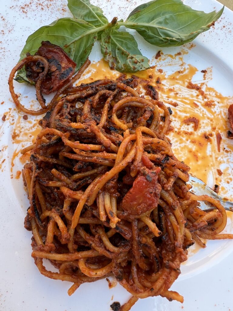 Spaghetti assassina eaten by the Puglia Guys - one of Italy’s top 10 pasta recipes.