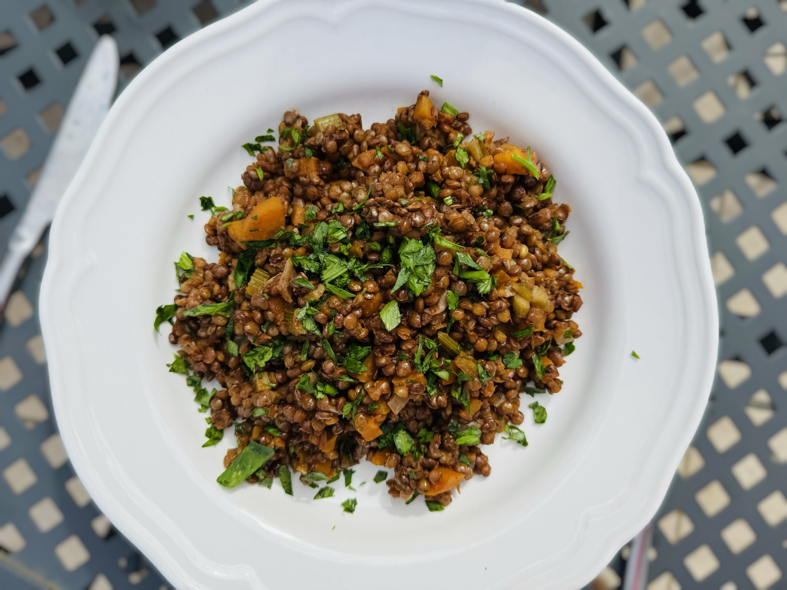 Puglia lentils cooked to bring good fortune. The Puglia Kitchen recipe by the Puglia Guys.